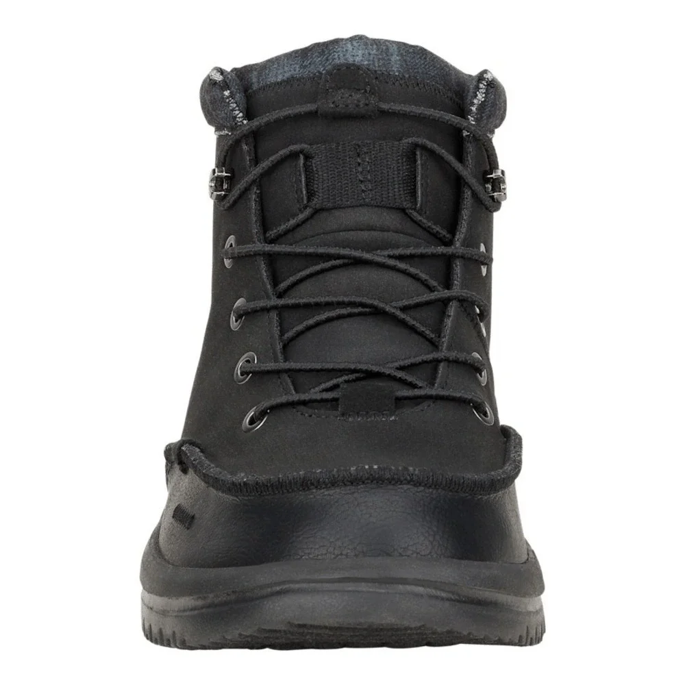 HEY DUDE Bradley Classic Boots Black w/ Plaid Sneaker Men's Size 9 42067-001 NEW